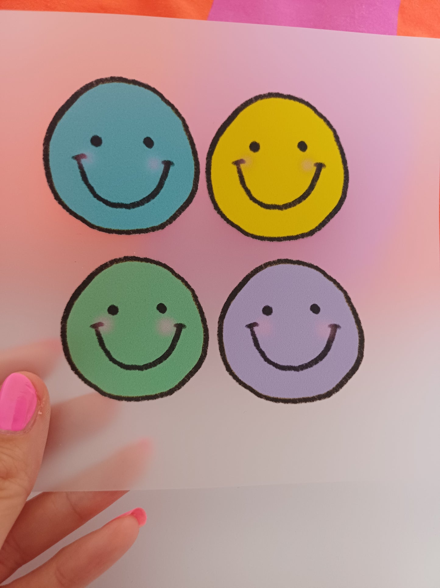 Bügelbild SMILEY COLOUR