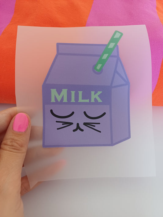 Bügelbild MILK groß