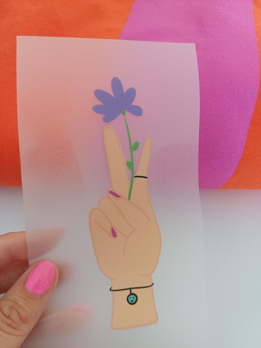 Bügelbild HAND PEACE