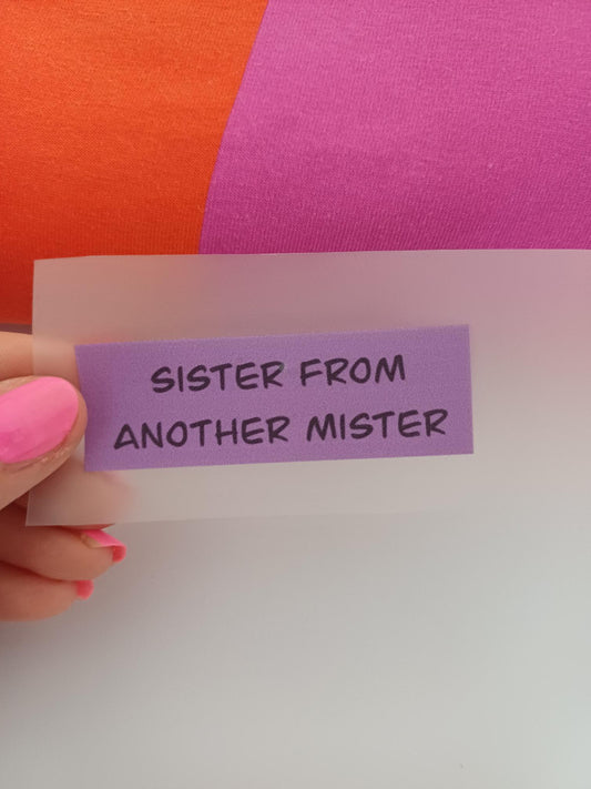 Bügelbild LABEL SISTER FROM AN....