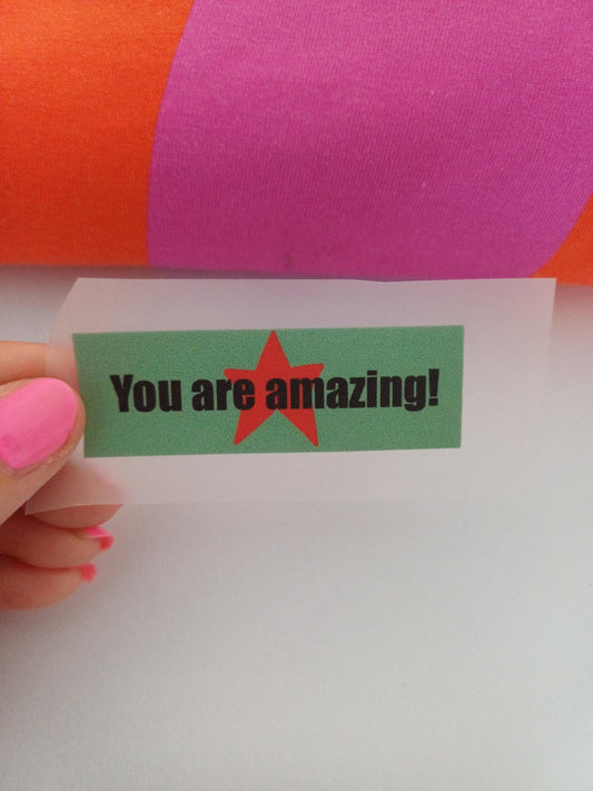 Bügelbild LABEL YOUR ARE AMAZING