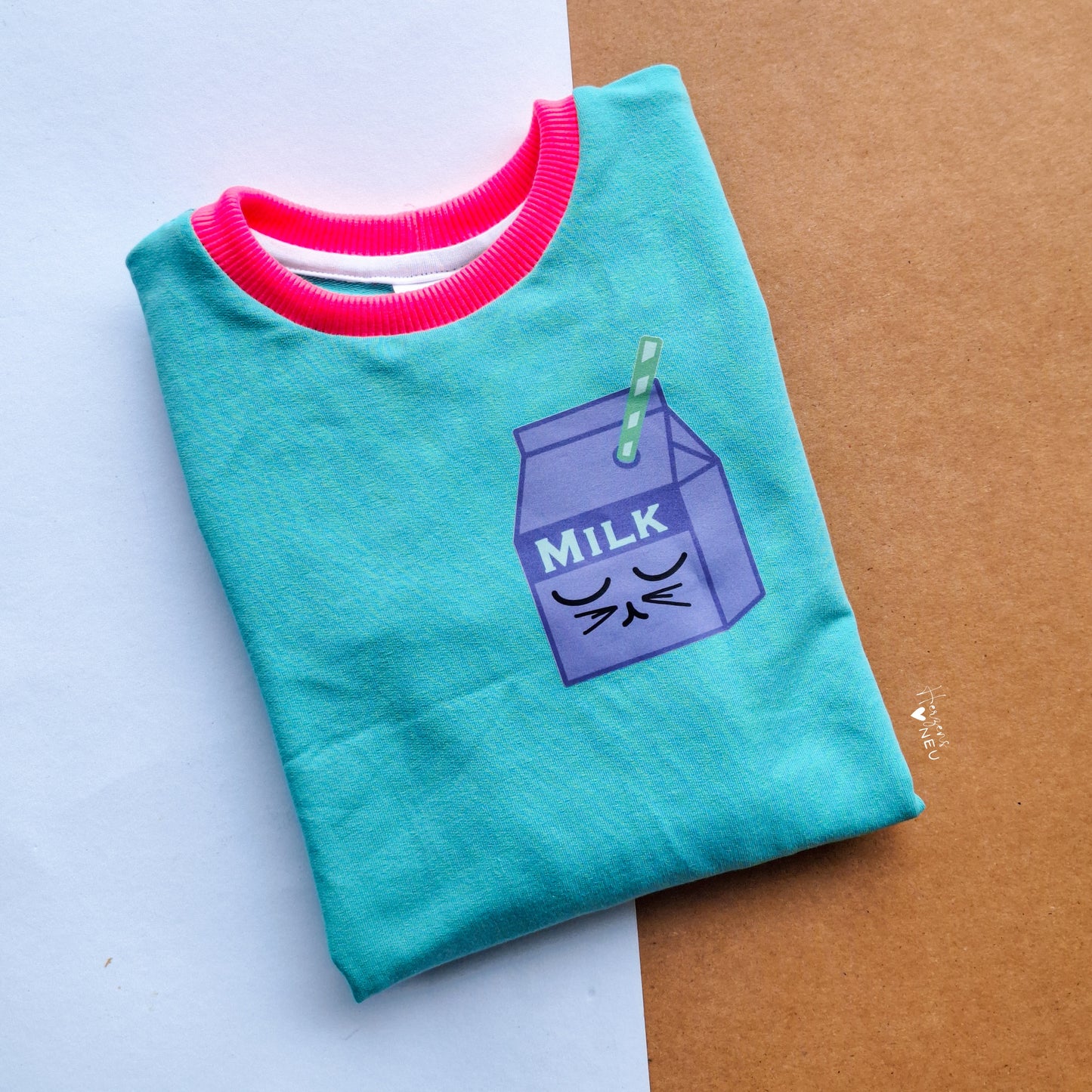 Bügelbild MILK groß