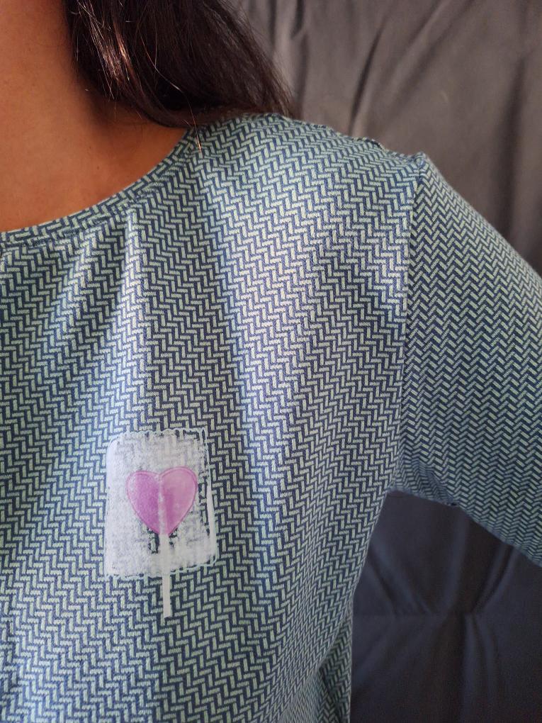 Bügelbild Lolli Herz