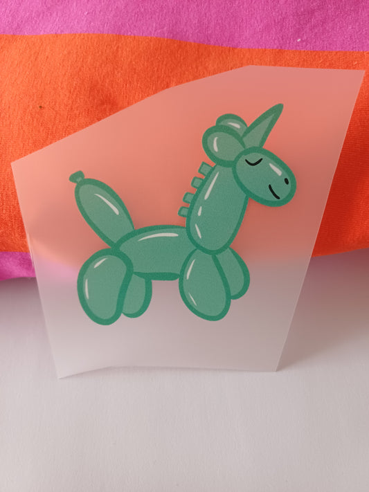 Luftballon Einhorn grün