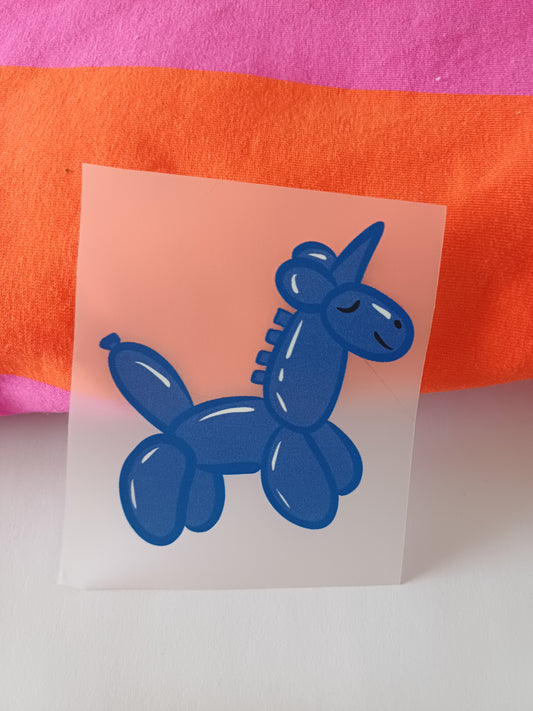 Luftballon Einhorn blau
