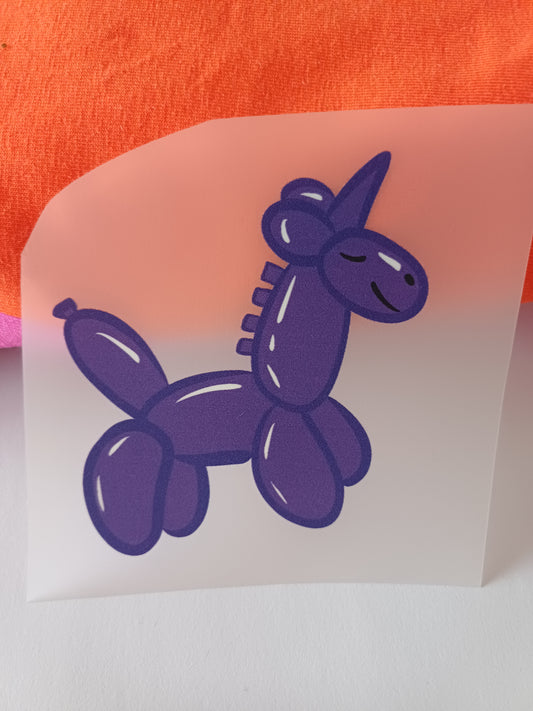 Luftballon Einhorn lila