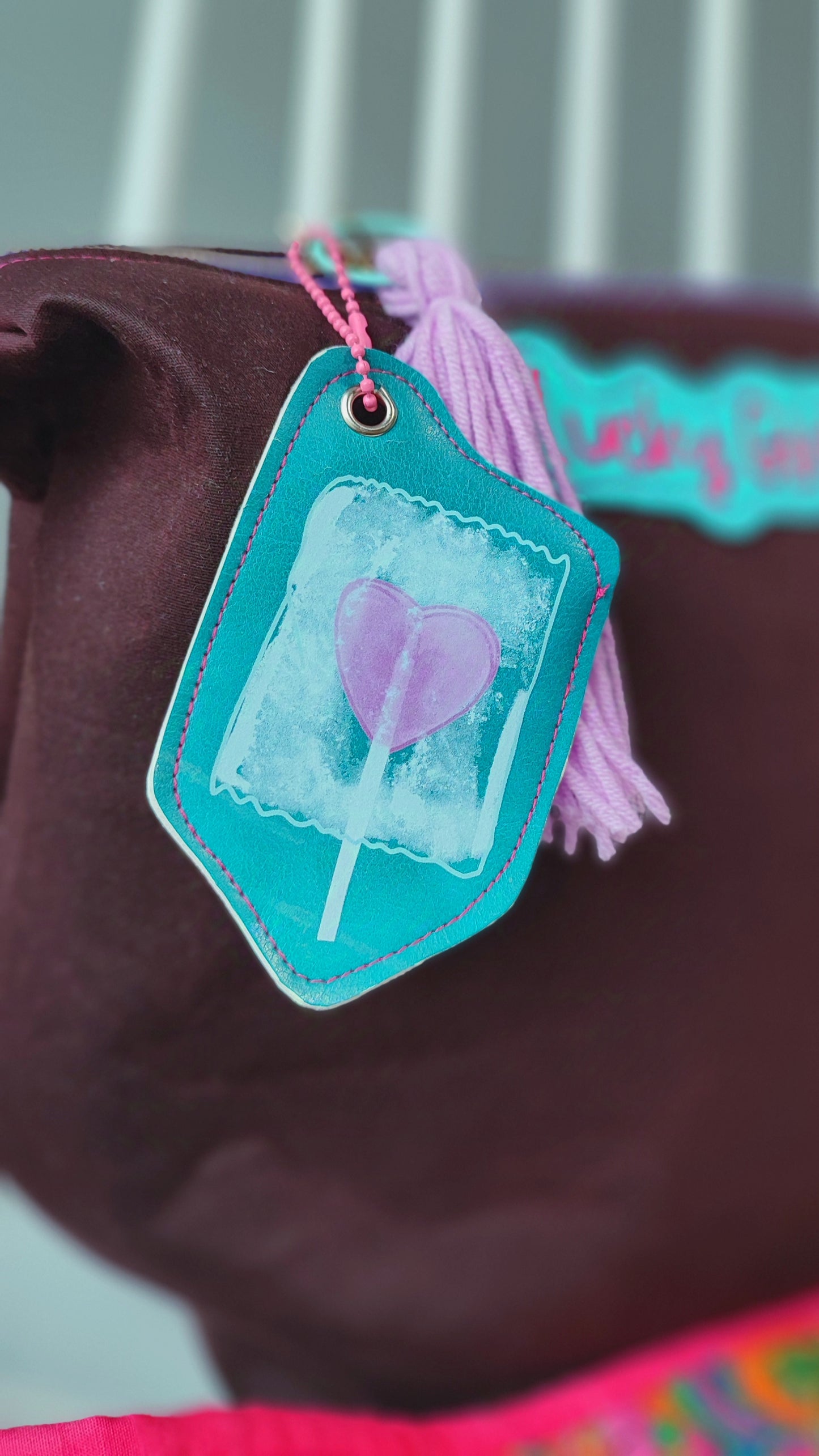 Bügelbild Lolli Herz