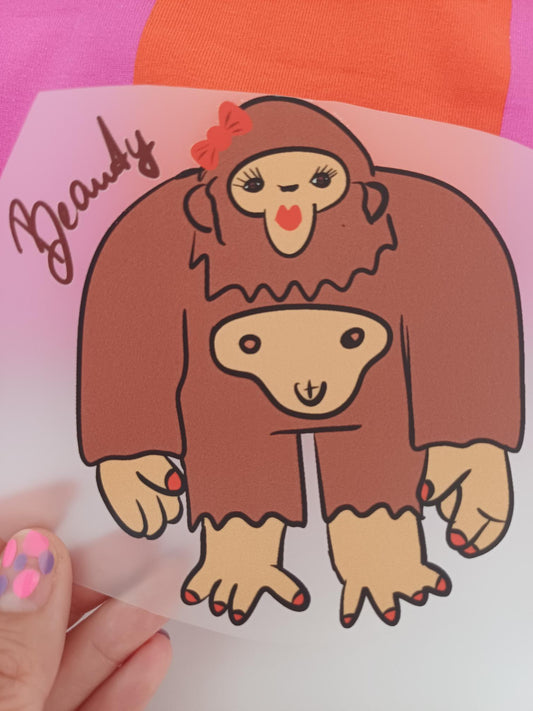 Bügelbild Beauty Gorilla