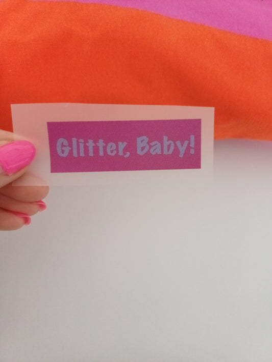 BÜGELBILD Label Glitter, Baby