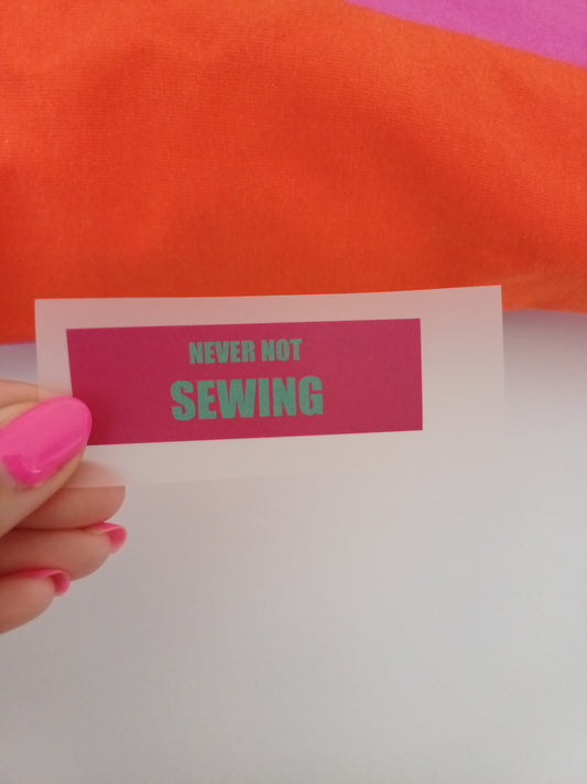 BÜGELBILD Label Never not sewing