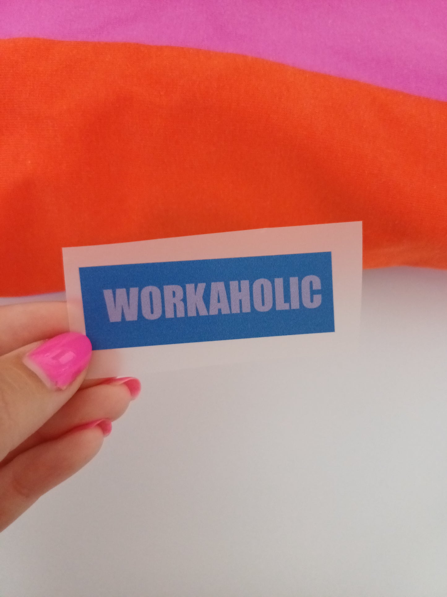 BÜGELBILD Label Workaholic